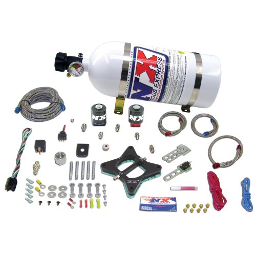 Nitrous Express 20946-15 50-150 HP 2-Valve Plate System with 15 lbs. Bottle for Ford 4.6L Engine Fuel Injectors Nitrous Express 2094615