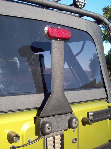 Body Armor 4x4 JK-5120Black Elevated CHSML 3rd Brake Light Kit for Jeep Wrangler YJ, TJ and JK Brake Lights Body Armor JK-5120