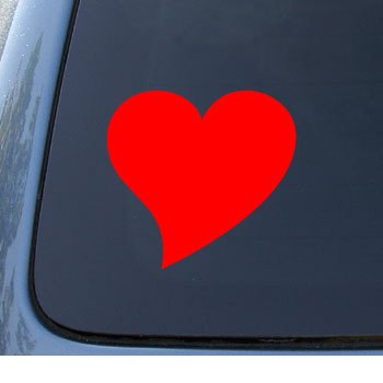 HEART - Love - Car, Truck, Notebook, Vinyl Decal Sticker #1018 | Vinyl Color: Red Bumper Stickers, Decals & Magnets Graphics and More 1018_RED