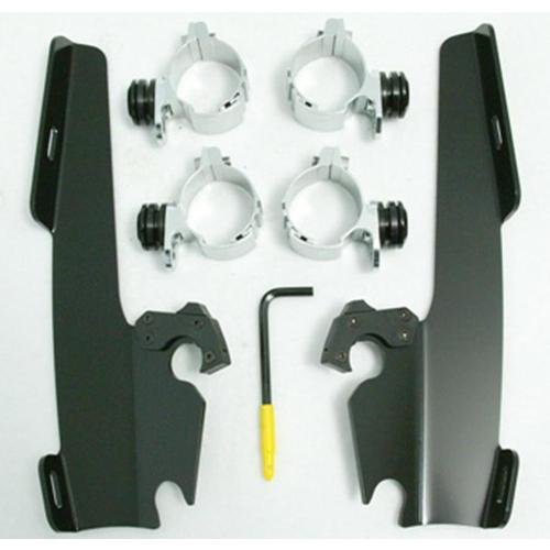 Memphis Shades Trigger-Lock Mount Kit for Batwing Fairing and Fats/Slim Windshields - Black MEM8988 Windshields & Accessories Memphis Shades MEM8988