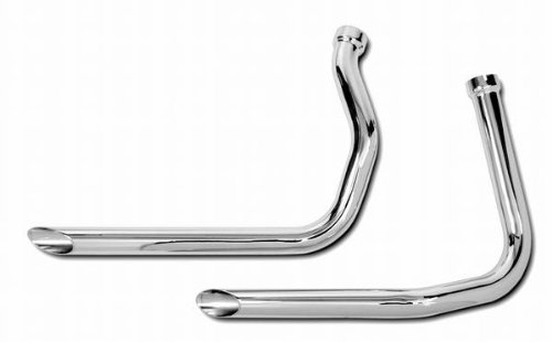 Paughco 1 3/4in Drag Pipes - 40in Slash-Cut - Chrome , Color: Chrome 719-3-40 Complete Systems Paughco 719340