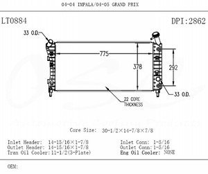 OSC 2862 New Radiator Radiators Osc 2862