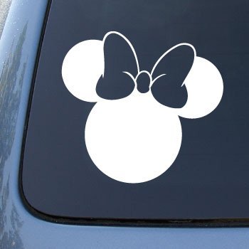 MINNIE MOUSE EARS - Vinyl Car Decal Sticker #A1662 | Vinyl Color: White Bumper Stickers, Decals & Magnets GraphixFX