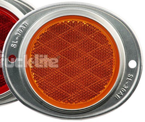 Truck-Lite 41A Amber Screw Mount Reflectors, Flush Type Reflectors Truck-Lite 41A