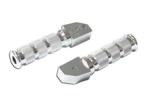 Foot Pegs - Rear Passenger - Honda CBR 600RR 03-11, 1000RR 04-11, 600 F2 F3 F4 F4i 91-06, 900RR 92-99, 929RR 00-01, 954RR 02-03, 1100xx 97-03, 1000F 91-96, VTR 1000 98-03, RVT 1000 RC51 SP1 & SP2, CB1000, VFR 750, VFR 800 - Silver Body & Frame Parts LuckyBike RI-1976-SV