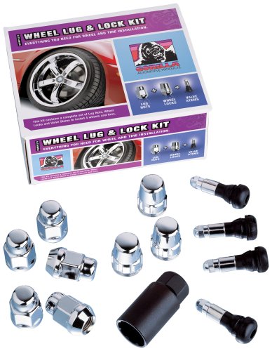 Gorilla Automotive 40933 Acorn Bulge Open End Wheel Installation Kit (12mm x 1.50 Thread Size) - For 5 Lug Wheels Wheel Locks Gorilla Automotive 40933