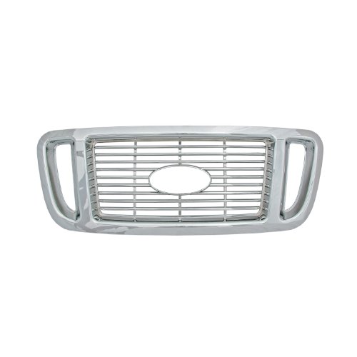 Bully GI-17 Triple Chrome Plated ABS Snap-in Honeycomb Imposter Grille Overlay with Side Vents, 1 Piece Grilles Bully GI-17