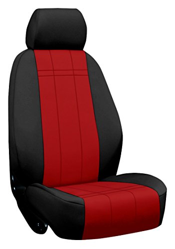 Custom Fit Toyota Sienna Seat Covers (2011-2015) Third Row Seat Set - Neo-Supreme in Black w/ Red - 60/40 Split Back and Bottom w/ 3 Headrests (Outer headrest are folding) Accessories Shear Comfort 300000000722