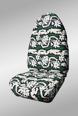 CUSTOM Kia Sedona Seat Covers - THIRD ROW FULL SET: 50/50 Split Back and Bottom w/ Dual Popout Arms and Adjustable Headrests (2001-2002) - Hawaiian Coconuts Green - Made in the USA Accessories Shear Comfort 102400000584