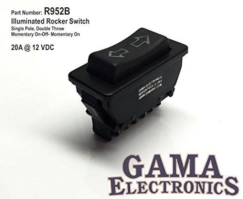 Power Window Rocker Switch 5 Wire Motor Reversing Control Light Switches GAMA Electronics R952B