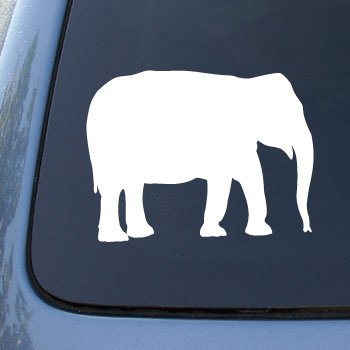 ELEPHANT - African Animal - Vinyl Car Decal Sticker #1703 | Vinyl Color: White Decals NS-FX #1703_WHITE