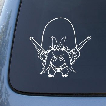 YOSEMITE SAM - Bugs Bunny - Vinyl Car Decal Sticker #1832 | Vinyl Color: White Decals GraphixFX