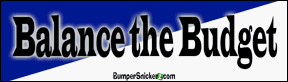 Balance The Budget - Political Stickers (Small 5 x 1.4 in.) Decals BumperSnickerz POL10105_S.pdf