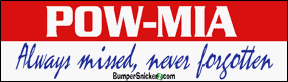 POW-MIA Always missed, never forgotten - patriotic stickers (Small 5 x 1.4 in.) Decals BumperSnickerz PAT10006_S.pdf