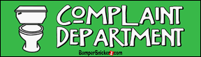 Complaint department - funny stickers (Small 5 x 1.4 in.) Decals BumperSnickerz SCH10007_S.pdf