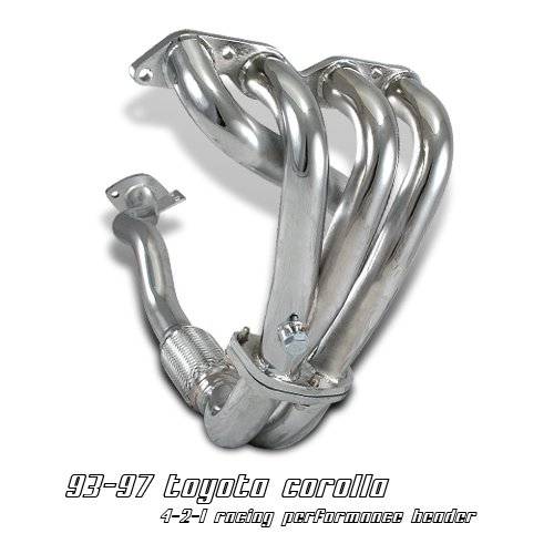 Stainless Steel 4-2-1 Design Exhaust Manifold Header - Toyota Corolla 1.6L 1993-1997 Headers BP RD23ACOROLLA1.6L93
