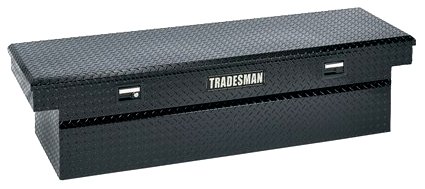 Lund/Tradesman 79100T 70-Inch Aluminum Full Lid Cross Bed Truck Tool Box, Diamond Plated, Black Tool Boxes Tradesman TALF581BK
