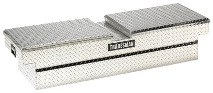 Lund/Tradesman 9250T 60-Inch Aluminum Gull Wig Cross Bed Truck Tool Box, Diamond Plated, Silver Truck Bed Toolboxes Tradesman TALG568