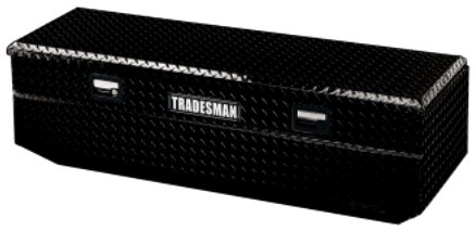 Lund/Tradesman 79456 56-Inch Aluminum Flush Mount Single Lid Truck Tool Box, Diamond Plated, Black Tool Boxes Tradesman TAWB56BK