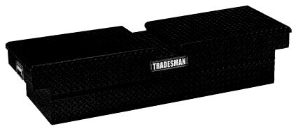Lund/Tradesman 79353DB 67-Inch Aluminum Gull Wig Cross Bed Truck Tool Box, Diamond Plated, Black Truck Bed Toolboxes Tradesman TALG567BK
