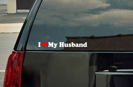 Bumper Stickers, Decals & Magnets Stickermatic ilovemyhusbandwhite