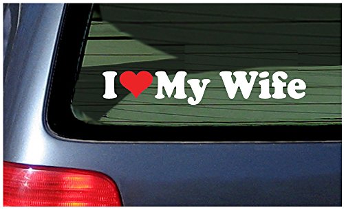 Bumper Stickers, Decals & Magnets Stickermatic ilovemywifewhite