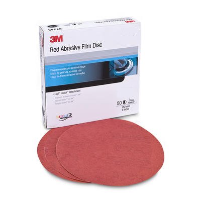 3M 01143 Hookit Red 6 P180 Grit Dust-Free Abrasive Disc Sanders 3M 01143