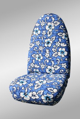 CUSTOM Chrysler PT Cruiser Seat Covers - REAR FULL SET: 30/70 Split Back and Bottom w/ Seatbelt in Backrest and Adjustable Headrests (2002-2009) - Hawaiian Kool Breeze - Made in the USA Accessories Shear Comfort 102800001085