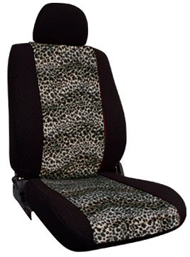 Shear Comfort Custom Ford Escape Seat Covers - FRONT SEAT SET: Low Back Buckets w/ Adjustable Headrests (2009-2012) - Neo-Sport Black w/ Cheetah Gold - Made in the USA Accessories Shear Comfort 400100000262