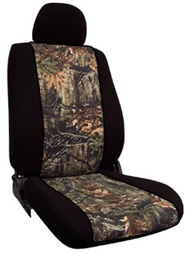 Shear Comfort Custom Chevy Sonic Seat Covers - FRONT SEAT SET: Buckets w/ Drivers Side Inner Arm and Adjustable Headrests (2012-2013) - Neo-Sport Black w/ Deep Woods Superflauge - Made in the USA Accessories Shear Comfort 401000000398