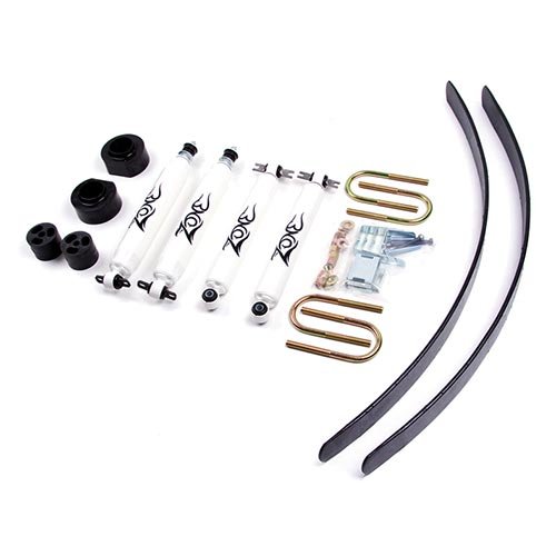 Zone Offroad 2 XJ Suspension System 84-01 Jeep Cherokee XJ Dana 35 rear axle (2-3/4 ID U-botls) Body Lift Kits Zone Offroad Products J5