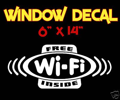Bumper Stickers, Decals & Magnets Designer Signs wifi-white