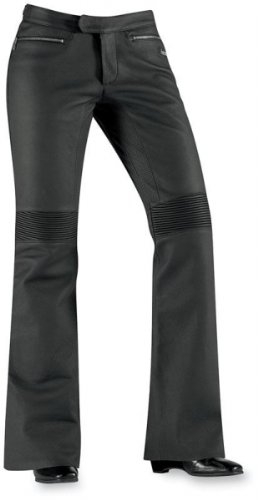 Icon Hella Womens Leather Pants , Size: 3, Gender: Womens, Distinct Name: Black, Primary Color: Black, Apparel Material: Leather XF2814-0035 Pants & Chaps ICON XF2814-0035