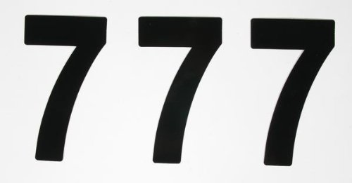 Factory Effex Mini Pro Number 5in. - No.7 - Black , Color: Black FX03-0277 Decals Factory Effex FX03-0277