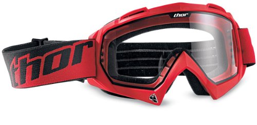 Thor Enemy Youth Goggles , Primary Color: Red, Distinct Name: Red/Clear Lens, Size Segment: Youth, Gender: Boys XF2601-0718 Goggles Thor XF2601-0718