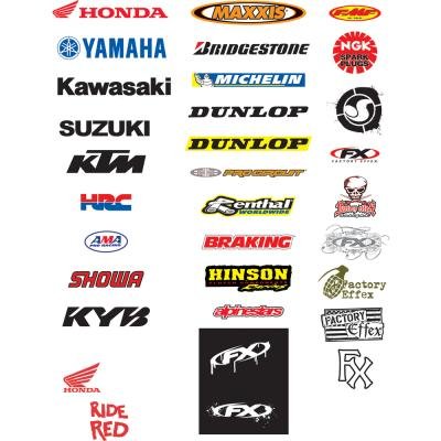 Factory Effex Logo 5 Pack Stickers - Michelin 06-90012 Car Factory Effex 06-90012