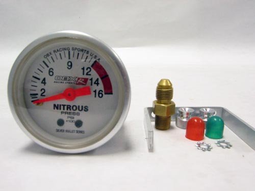 OBX New Silver Bullet Series Racing Sport Meter - Nitrous Pressure Multi Gauges OBX Racing Sports GMS13NEW