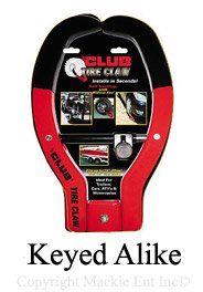 Tire Claw XL Lock #491KA - ATV, Auto, Trailer Locks Wheel Locks The Club 491KA