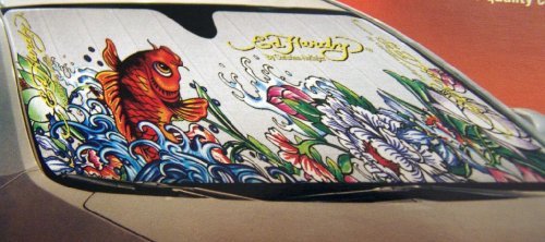Ed Hardy Goldfish Standard Folding Sun Shade 80001393 Windshield Sunshades SH01SEKIX2