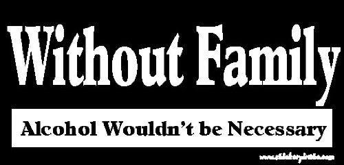 Without Family Alcohol Wouldn't Be Necessary Bumper Sticker / Decal Bumper Stickers Sticker Pirate SP224