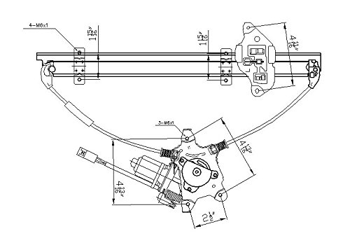 Window Regulator & Motor Assemblies TYC 660070