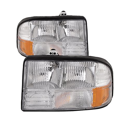 Bravada/Jimmy/Sonoma Without Fog Lamp Headlight Headlamp Driver/Passenger Pai... Headlight Assemblies Headlights Depot GM189-B001P