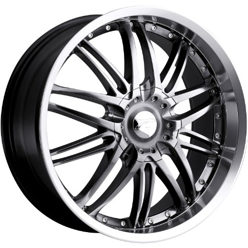 Platinum Apex Type 200 FWD Hyper Black with Diamond Cut Lip - 16 X 7 Inch Wheel Car Platinum 200-6722HB