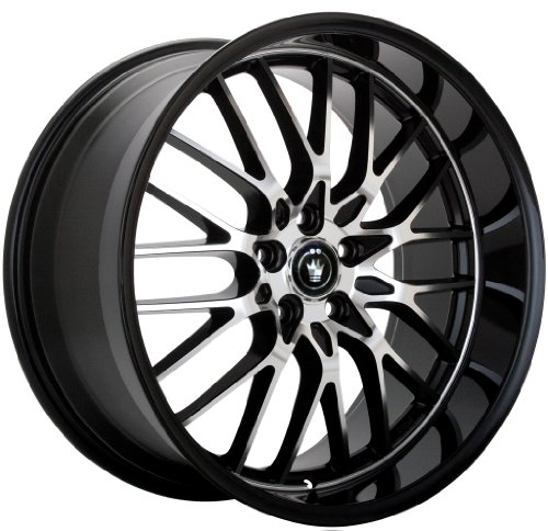 Konig Lace 17 Black Wheel / Rim 5x112 with a 45mm Offset and a 73.10 Hub Bore. Partnumber LA78512455 Car Konig LA78512455