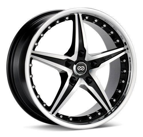 18x9 Enkei L-SR (Black / Machined) Wheels/Rims 5x114.3 (451-890-6540BKM) Racing Enkei 451-890-6540BKM