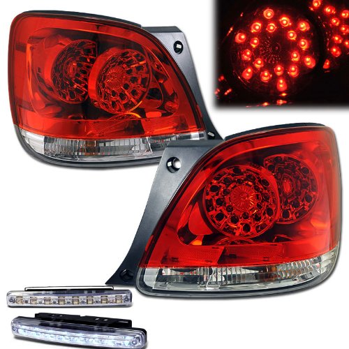 Brake & Tail Light Assemblies RXMOTOR 03-LG98TLED+CBL-DRL-8LED-C