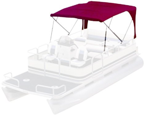 Attwood Corporation 370BG Burgandy Buggy-Style Acrylic Bimini Top Vehicle Covers Attwood Marine Products 370BG