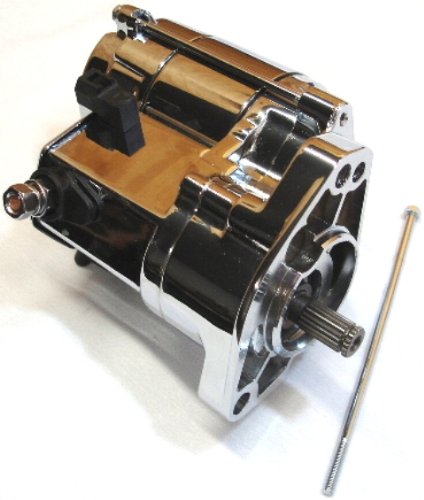 New Chrome Starter Harley Davidson Motorcycle FLHTC Classic, FLSTF Fat Boy, FXDB Dyna Sturgis, FXLR Low Rider Custom and More Starters Discount Starter & Alternator 17629NC
