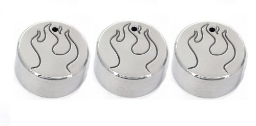 All Sales 4401F Flames Heater/AC Knob, (Pack of 3) Air Conditioning & Heater Control All Sales 4401F