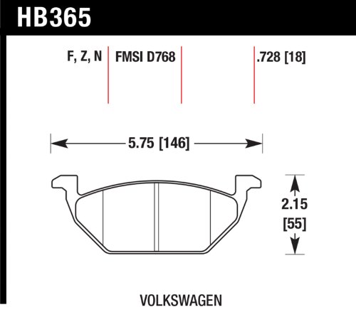 Brake Pads Hawk HB365Z728A